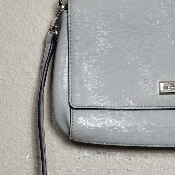 KATE SPADE Laurel Way Greer Crossbody Shoulder Bag Gray Leather Crossbody Strap - Picture 4 of 12
